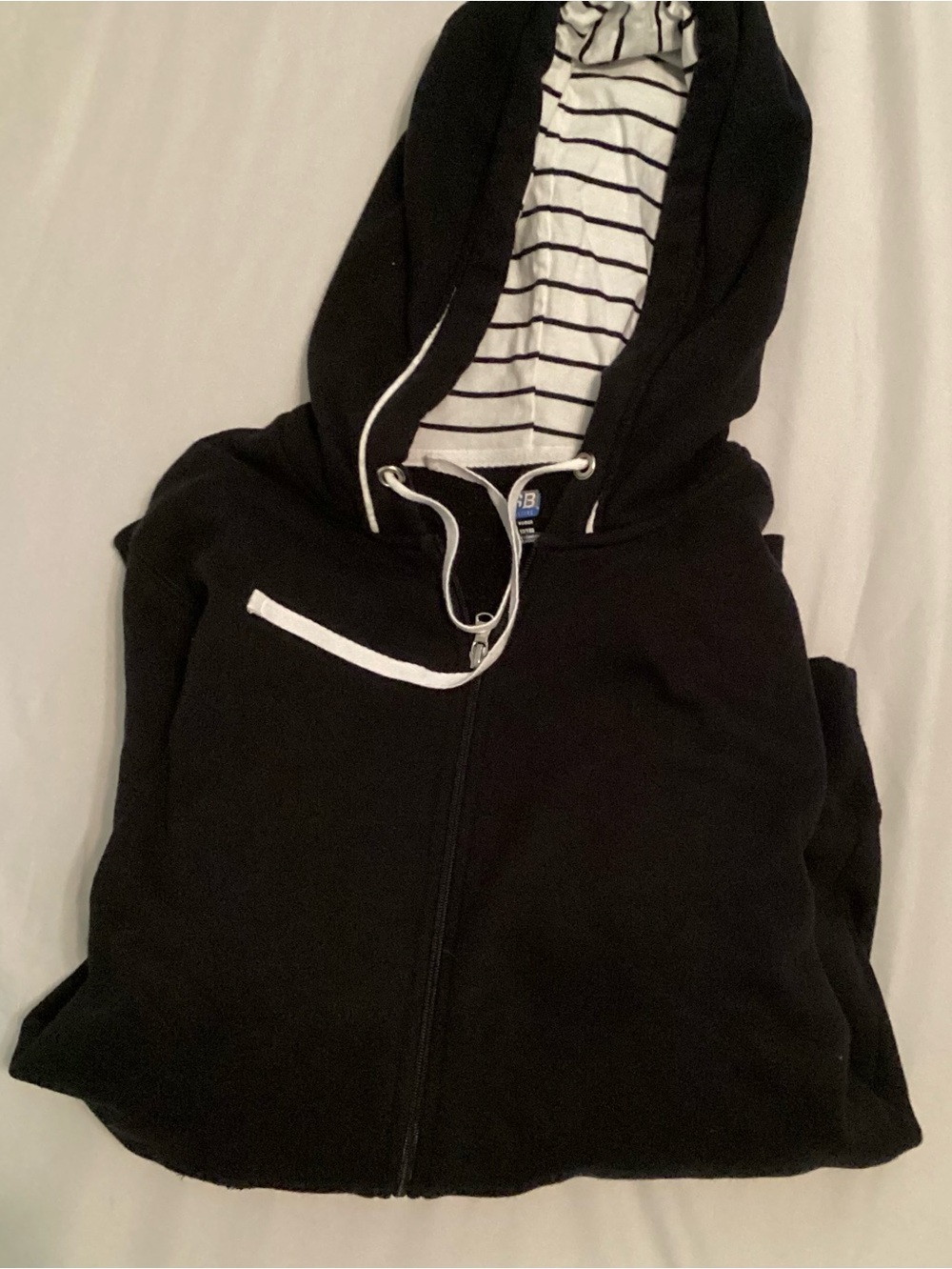 SJB Active Woman Black/white Hooded Sweatshirt Jacket Size 1X